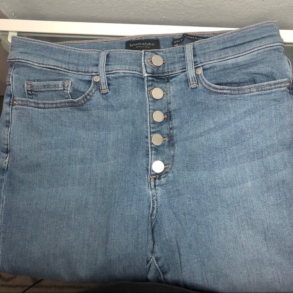 Banana Republic High Rise Cropped Flare Jeans - Picture 4 of 6